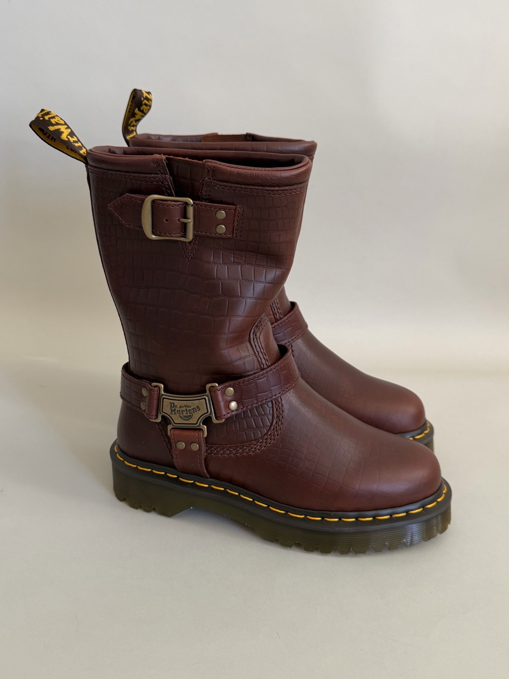 DR. MARTENS Anistone Hi Biker Boots - Picture 5 of 10